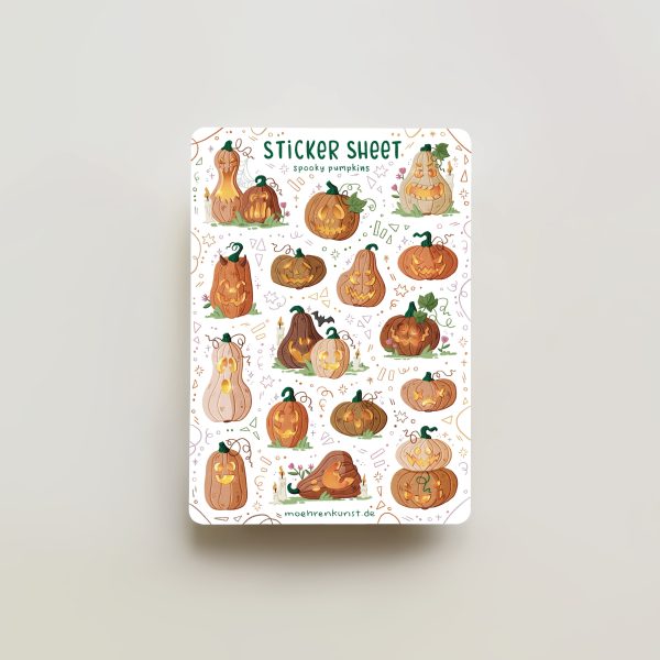 Sticker Sheet - Spooky Pumpkins | Planner Stickers for your Journal Angebot