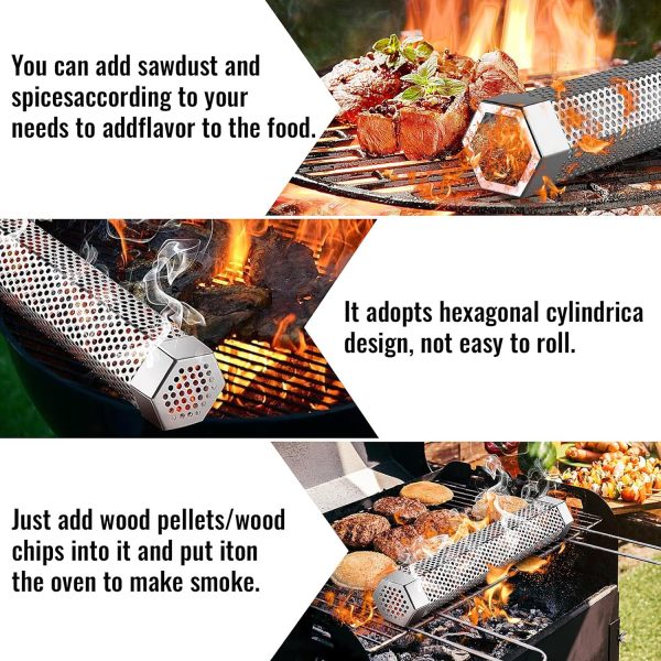 Tube de fumage à granulés de 12  pour tous les grills ou fumoirs Im Angebot – Bild 4