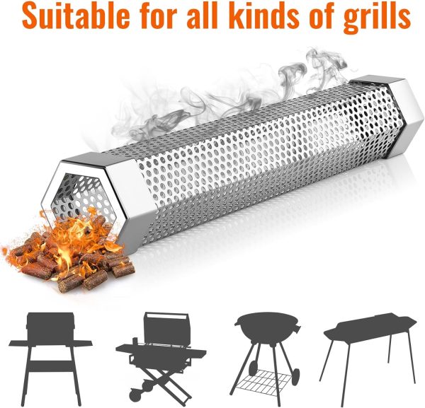 Tube de fumage à granulés de 12  pour tous les grills ou fumoirs Im Angebot – Bild 2