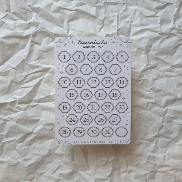 Essentials - Numbers Tile | Planner Stickers for your Journal Rabatt – Bild 4