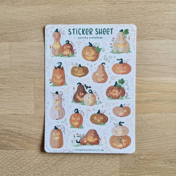 Sticker Sheet - Spooky Pumpkins | Planner Stickers for your Journal Angebot – Bild 3