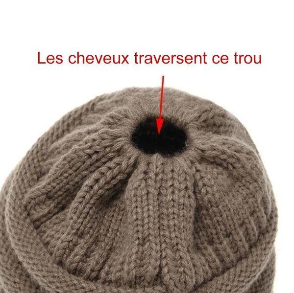 Bonnet à Queue de Cheval en Tricot Zu verkaufen – Bild 4