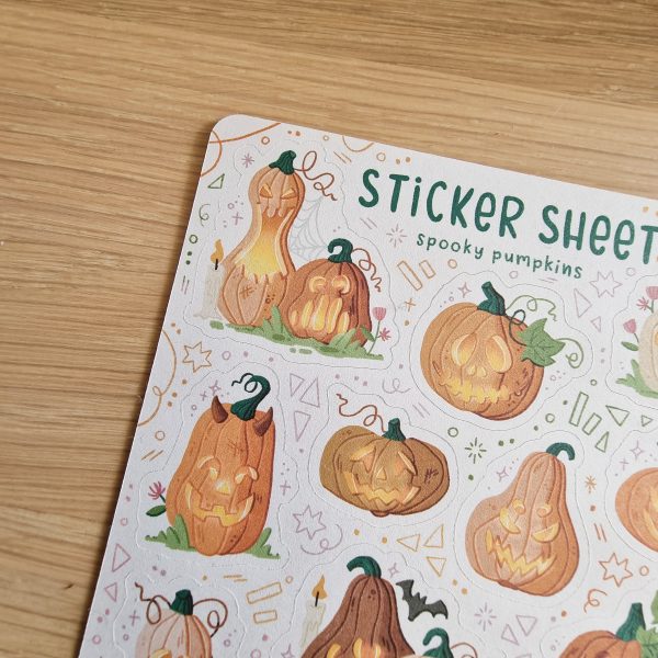 Sticker Sheet - Spooky Pumpkins | Planner Stickers for your Journal Angebot – Bild 4