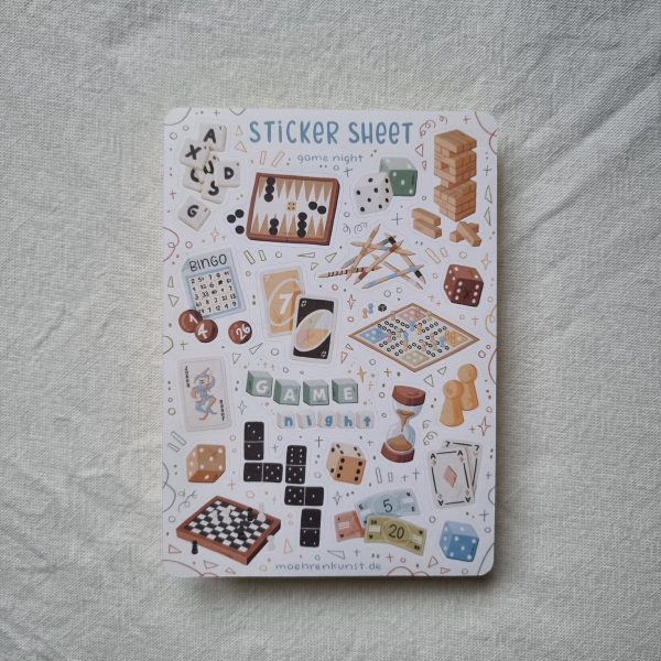Sticker Sheet - Game Night | Planner Stickers for your Journal Online-Schn?ppchen – Bild 2