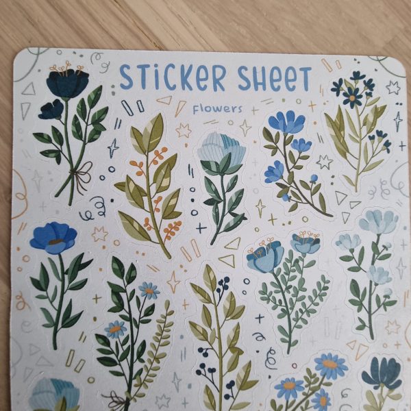 Sticker Sheet - Flowers (Blue) | Planner Stickers for your Journal Angebot – Bild 3